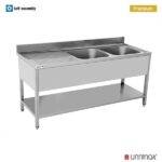 200x70xH85cm – 2 Sinks Right