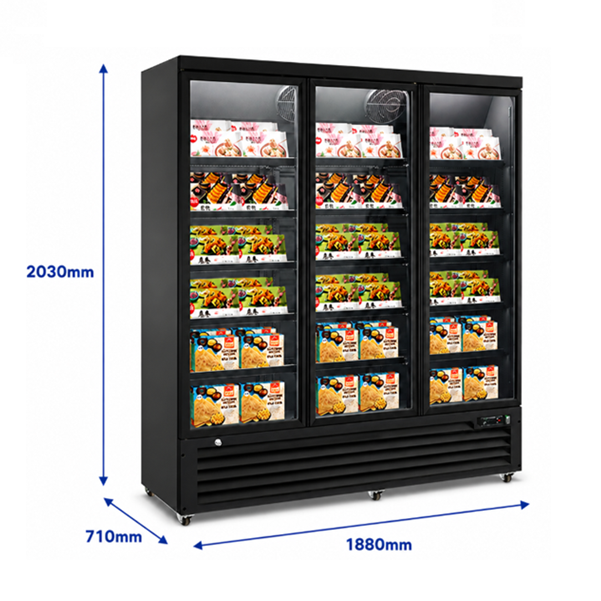Freezer 3 Glass Doors – 1530Ltr