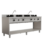 Gas wok stove – 4×15 kW – 4 cooking zone