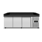 Pizza Counter 3 Doors – Black Granit - 202x80x100cm