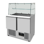 Saladette with glass top | 2 doors | Static cooling | 90x70x85(h)cm - Image 2
