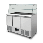 Saladette with glass top | 3 doors | Static cooling | 137x70x85(h)cm - Image 3