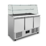 Saladette with glass top | 3 doors | Static cooling | 137x70x85(h)cm - Image 2