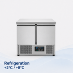 Refrigerated Workbench | 2 Doors (1/1 GN) | +2°C / +8°C | 90x70x85(h) cm