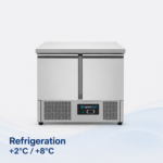 Refrigerated Workbench | 2 Doors (1/1 GN) | +2°C / +8°C | 90x70x85(h) cm