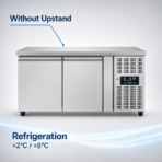 Refrigerated Counter – 2 Doors – Without Upstand – 1390x700x850mm