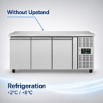 Refrigerated Counter – 3 Doors – Without Upstand – 1790x700x850mm