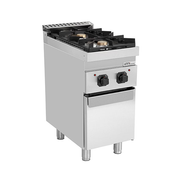 Gas stove with doors  – 13kW – 2 Burners