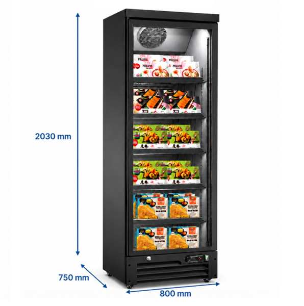 Freezer 1 Glass Door – 800x750x2030mm – 800Ltr
