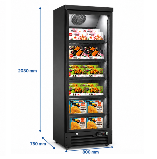 Freezer 1 Glass Door – 800x750x2030mm – 800Ltr