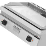 Electric Griddle – 1/2 Smooth + 1/2 Grooved CHROME – E70GP20B+GSK - Image 4