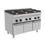 Gas stove with doors – 44kW – 6 Burners – G70C20K