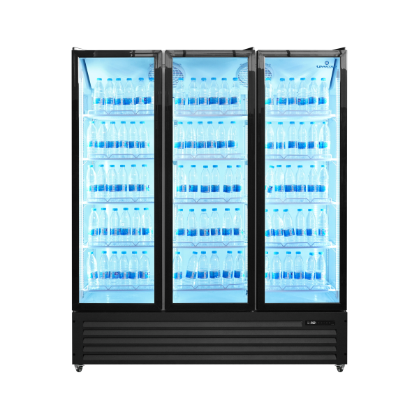 3-Door Glass Display Refrigerator 1160L – Professional Display Fridge