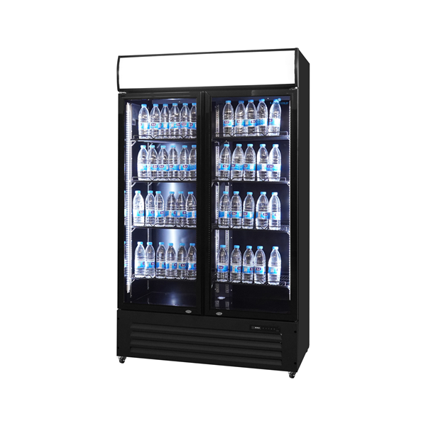 2-Door Glass Display Refrigerator 900L – Professional Display Fridge