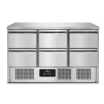 Refrigerated Counter 1365x700xH850mm - With 6 drawers