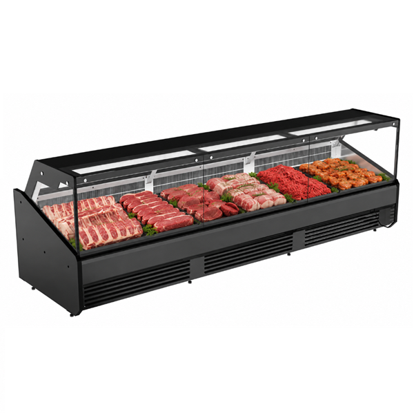 Professional Static Fresh Meat Display Counter – 382x115xH122