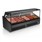 Professional Static Fresh Meat Display Counter – 258x115xH122