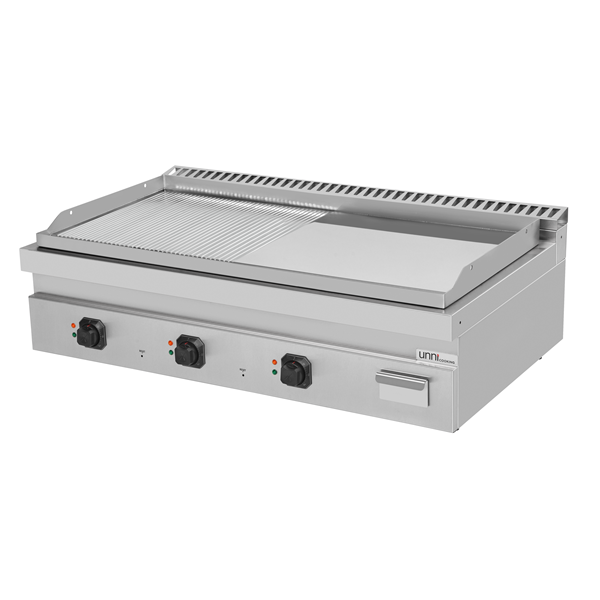 Electric Griddle – Smooth/Grooved(Chrome) – 1200x700xH850mm