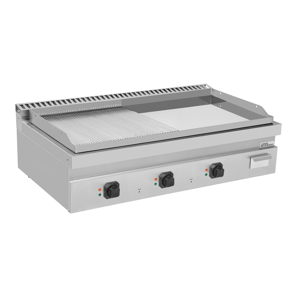 Electric Griddle – Smooth/Grooved(Chrome) – 1200x700xH850mm