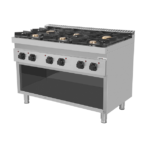Gas stove – 44kW – 6 Burners – G70C20K - Image 2