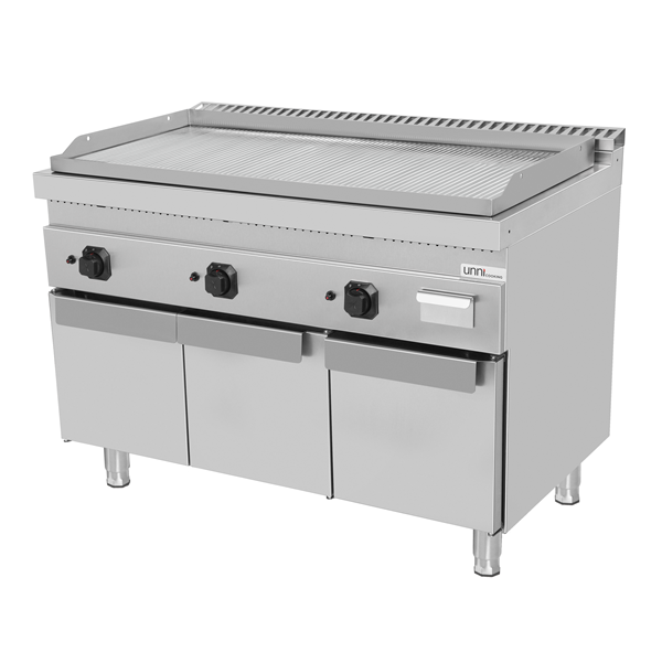 Gas Griddle – Grooved (chrome) – 1200x700xH850mm