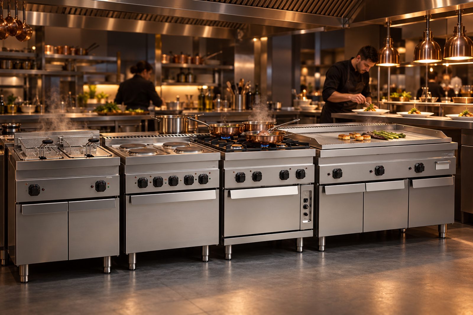 Restaurant kitchen with Unninox equipment
